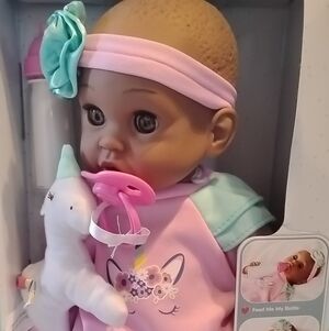 My Sweet Love 14"  Baby Doll With Bottle, Pacifler & Plush Pony